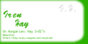 iren hay business card